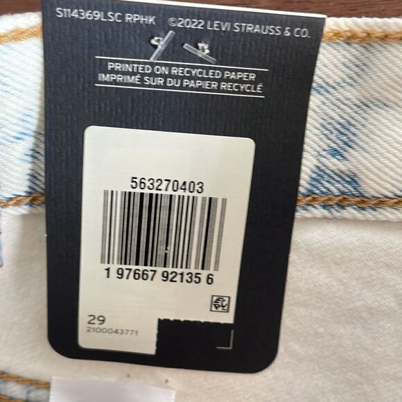 NWT Levi’s 501 Original Cutoff High-Rise Denim Shorts Snow Women Size 29 MSRP$69 - Picture 3 of 8